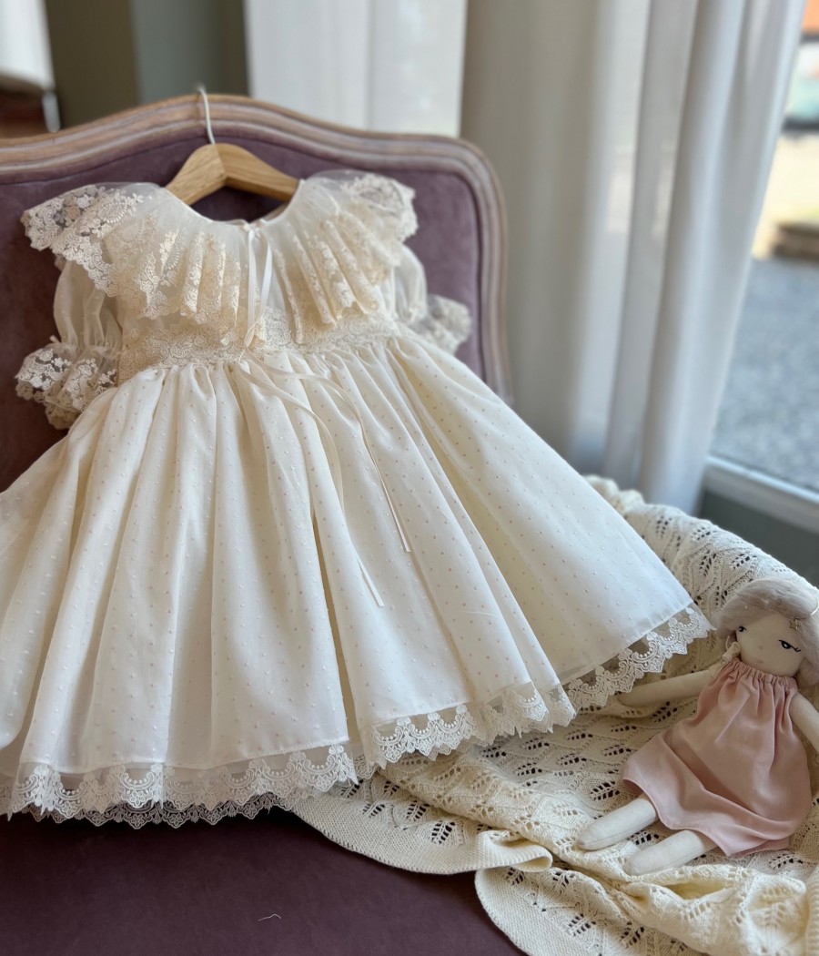 Baby Dress Limoges pink plumeti